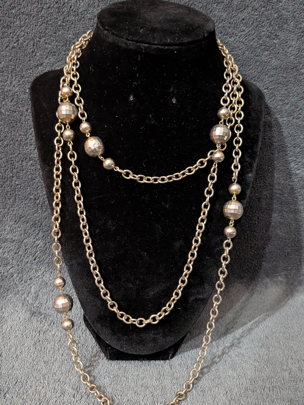 Wrap Beaded Chain Necklace